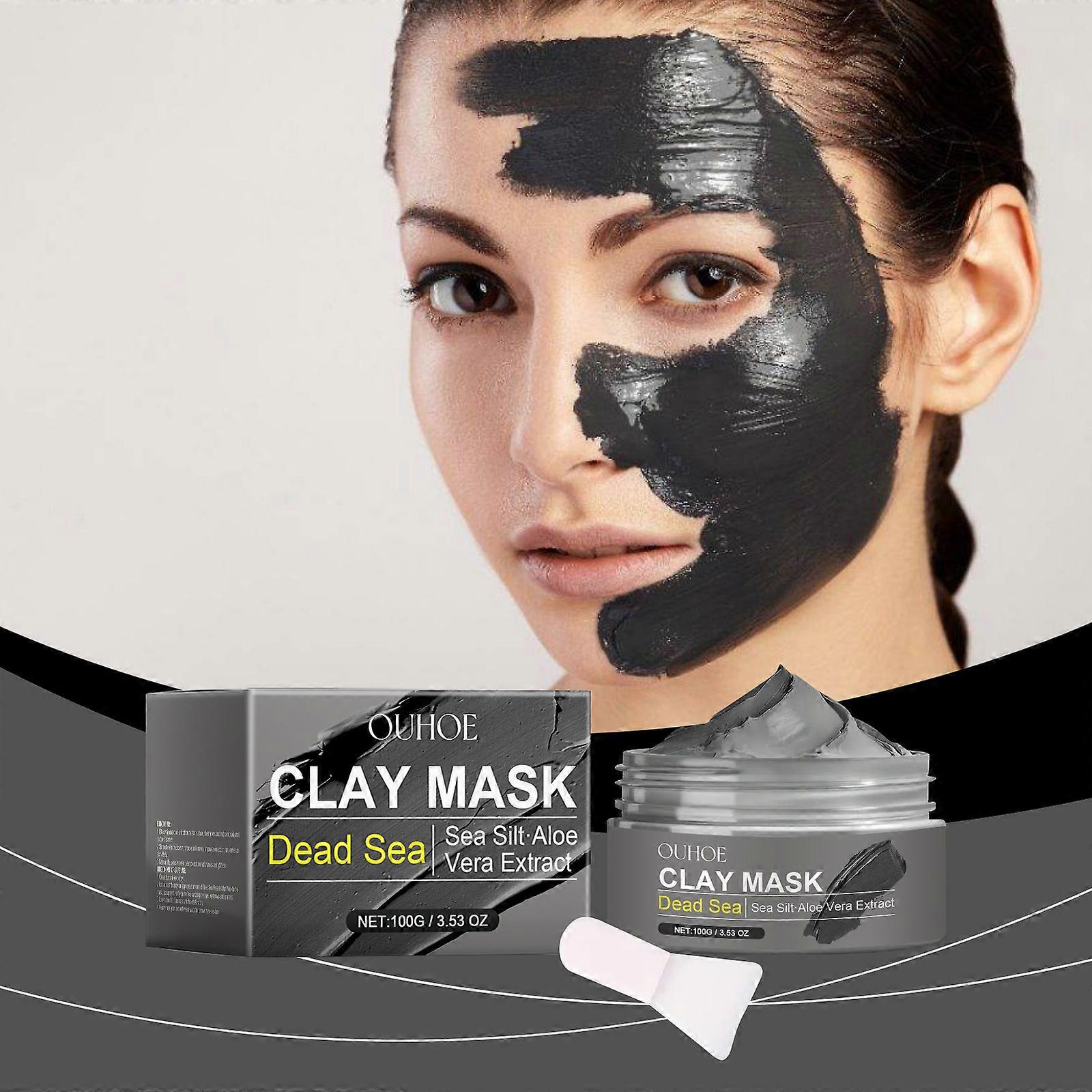 Dead Sea Clay Mask for Face Body Care with Hyaluronic Acid, Pore Minimizer Deep Cleansing Skin Purifying Face Mask for Blackheads Oily Skin