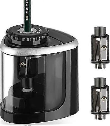 Electric Pencil Sharpener, Automatic Battery Powered Pencil Sharpener for Home and Office School, Black