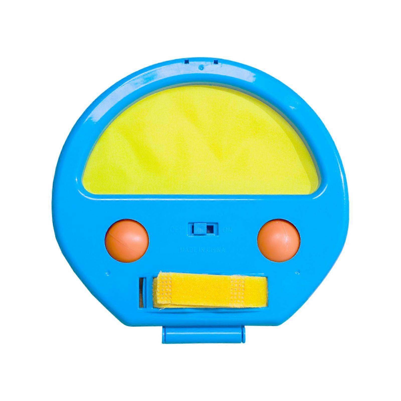 Children Hand Catching Racket Throw Ball Game Set Pingpong Yard Parent Child Blue