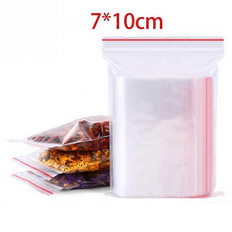 100/300/500pcs/pack Resealable Plastic Zip Lock Bags Clear Poly Zip Lock Bag Food Storage Reclosable Vacuum Fresh Organize Bag