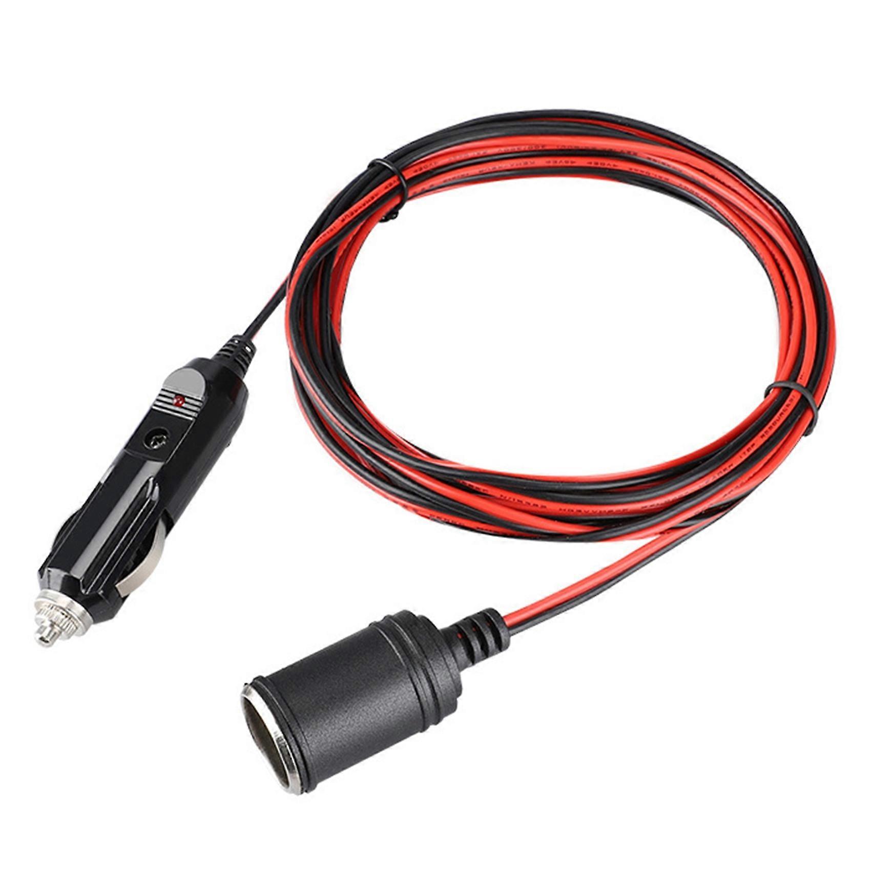12V 24V 15A Heavy Duty Car Lighter Socket Male Female Extension Cord Supply Cable with Fused 3.7M