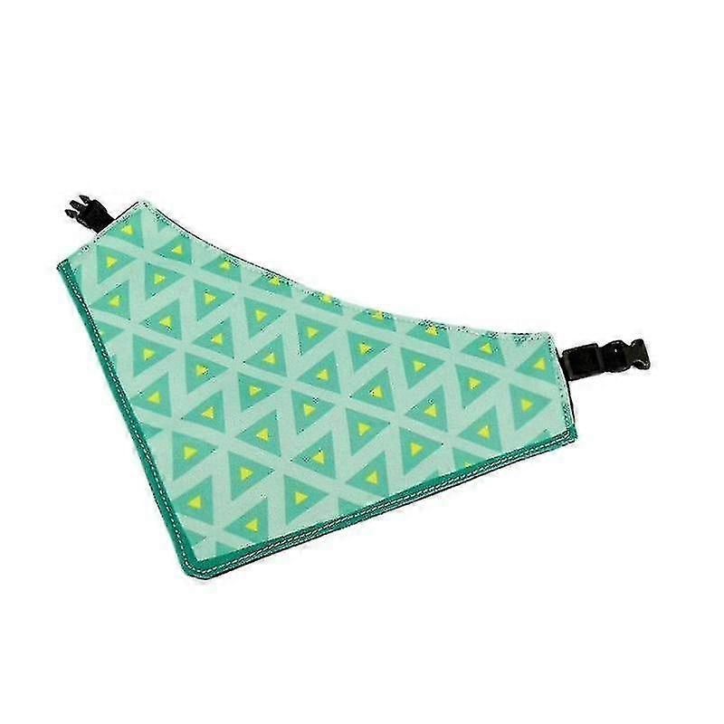 green deometric triangle scarf three-layer thickened waterproof style saliva