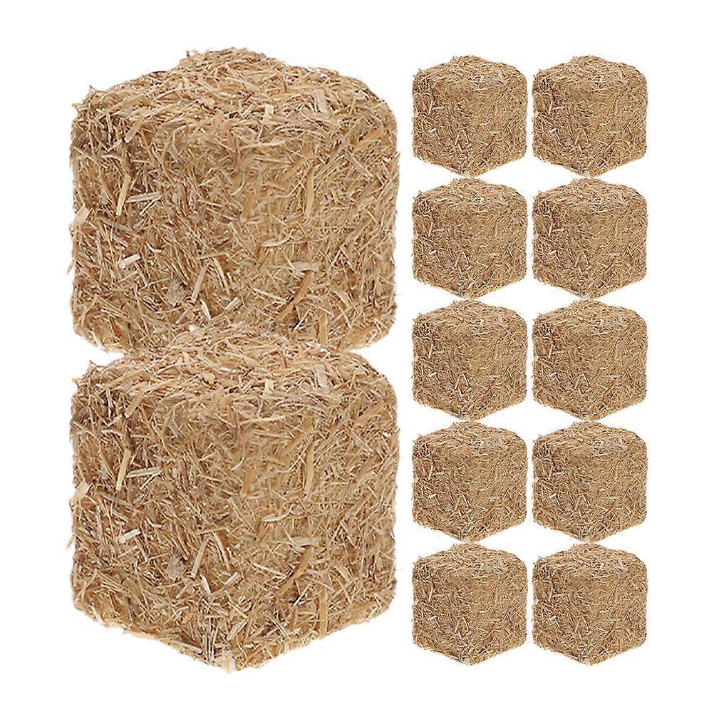 12pcs Realistic Mini Haystacks Mini Scene Decor Mini House Scene Haystacks Decor