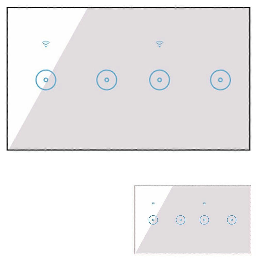 Smart Life 4/5 Gang WiFi Touch Light Switch Glass Panel APP For Alexa Google New