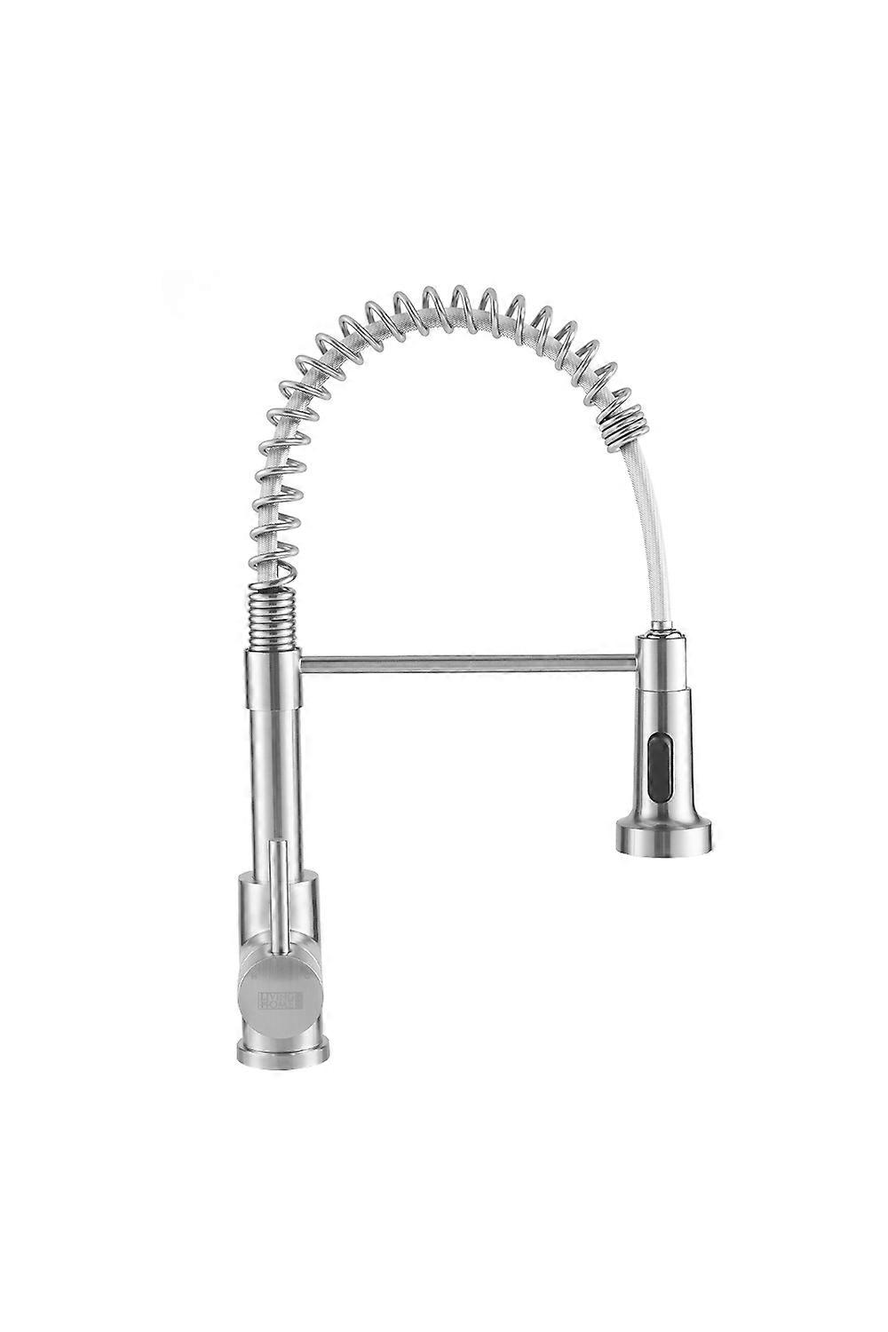 Commercial Swivel Pulldown Kitchen Faucet Brushed Nickel