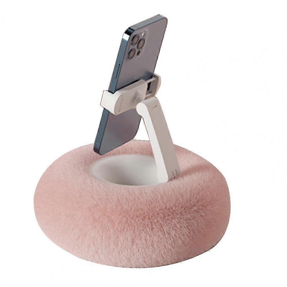 Adjustable Phone Angle Plush Pillow Phone Stand - Portable Holder for Desktop Bed Sofa