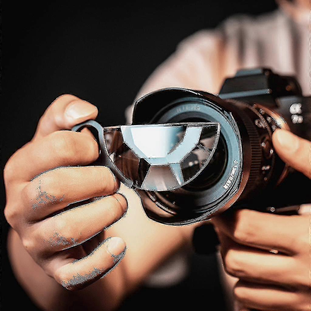 79mm Handheld Semicircle Kaleidoscope Special Effects Filter Optical Glass Prism Multiple Refractions For Photography