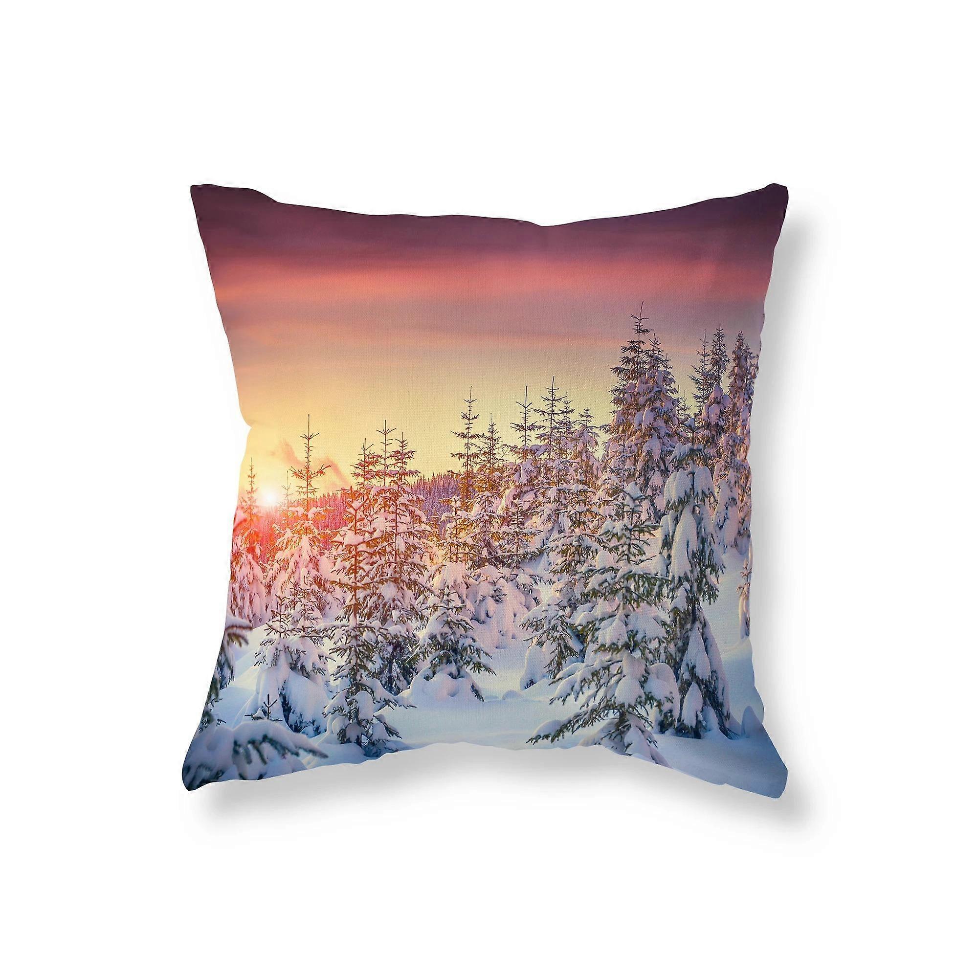 Winter Sunrise Sunset Snow Scene Pillowcase Design 2014