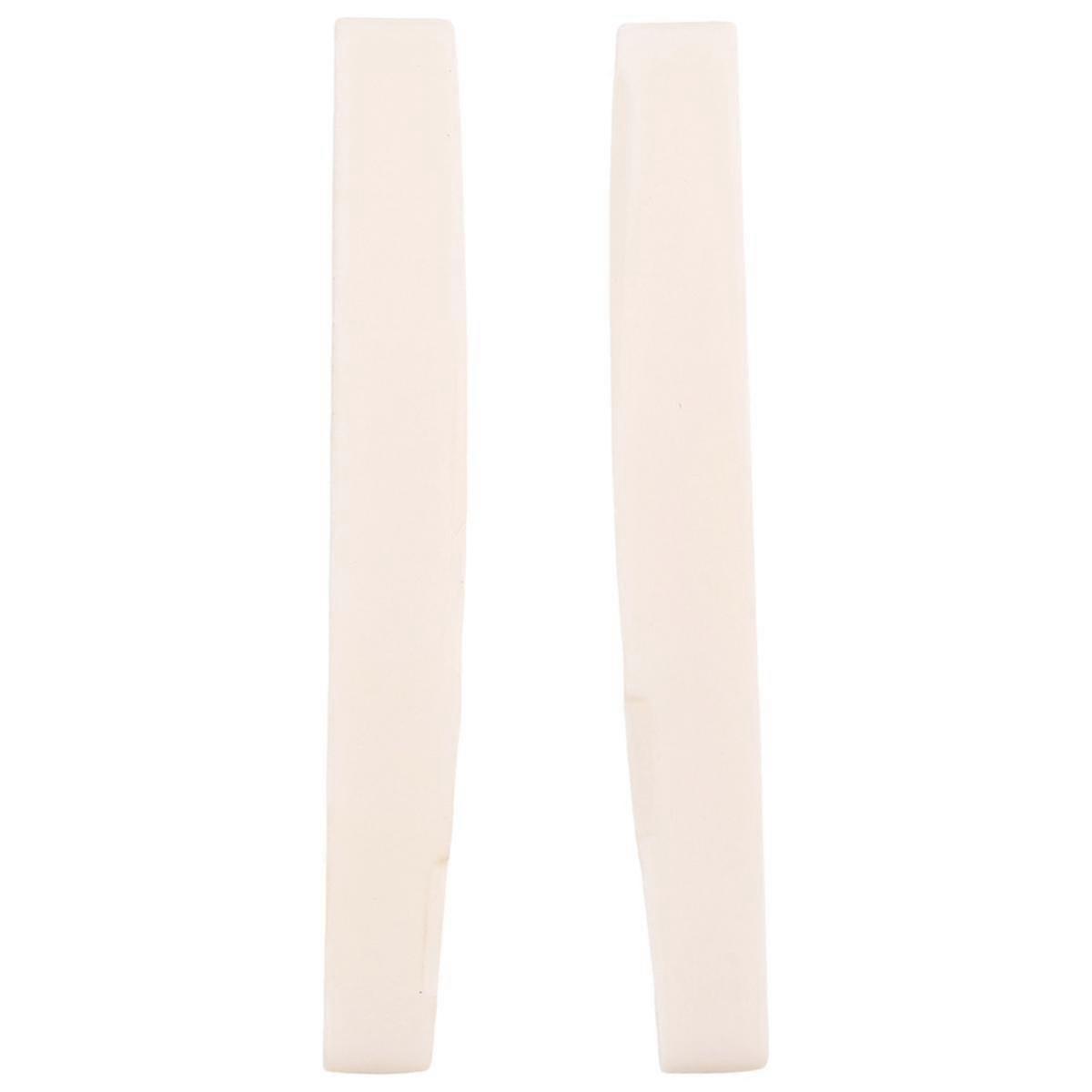 6 String Acoustic Bone Bridge Guitar Slotted Saddle Guitar Parts(Pack of 2)