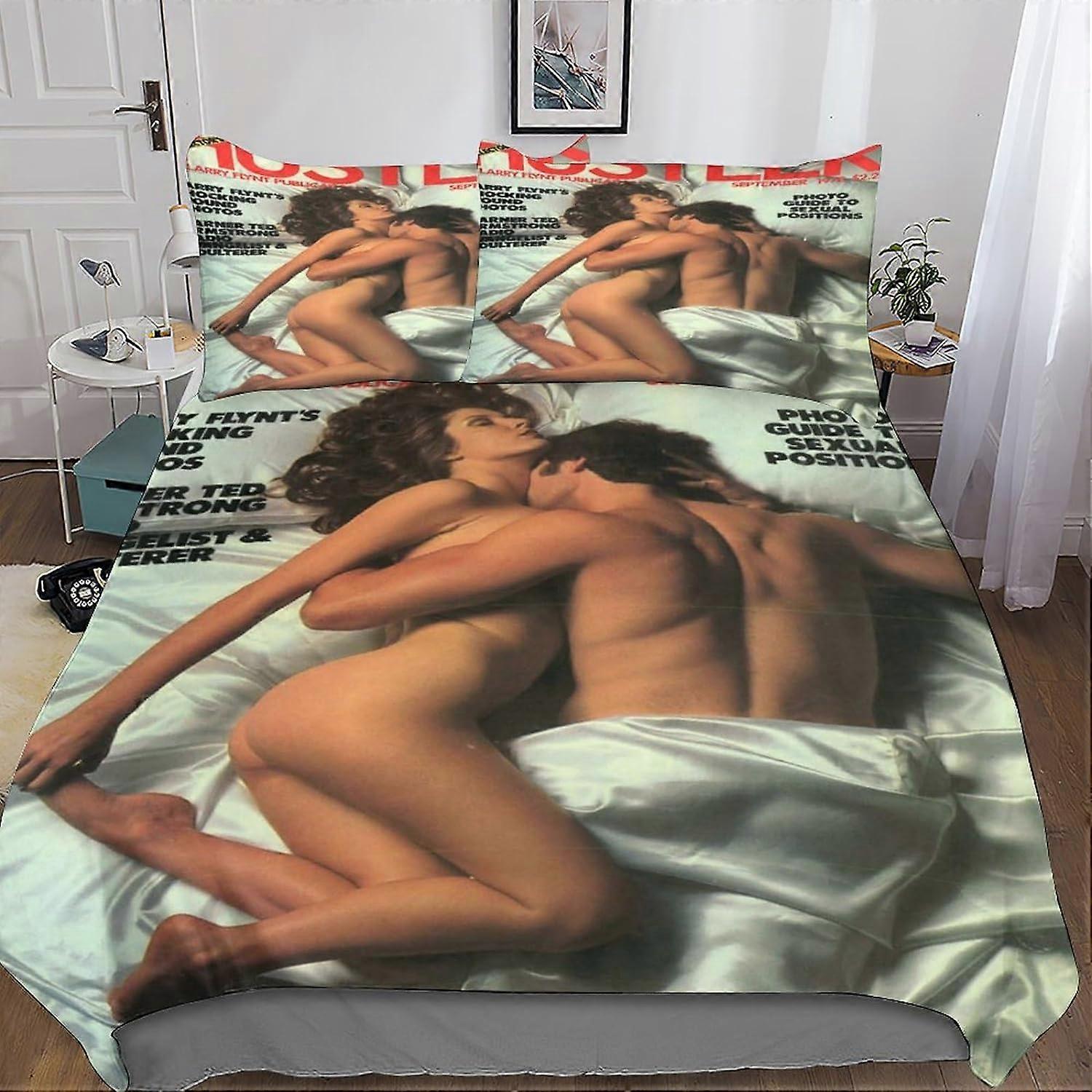 Magazine 3 Piece Bedding Set with 3D Star Duvet Cover - Microfiber Bedding Set with Double Zipper Closure