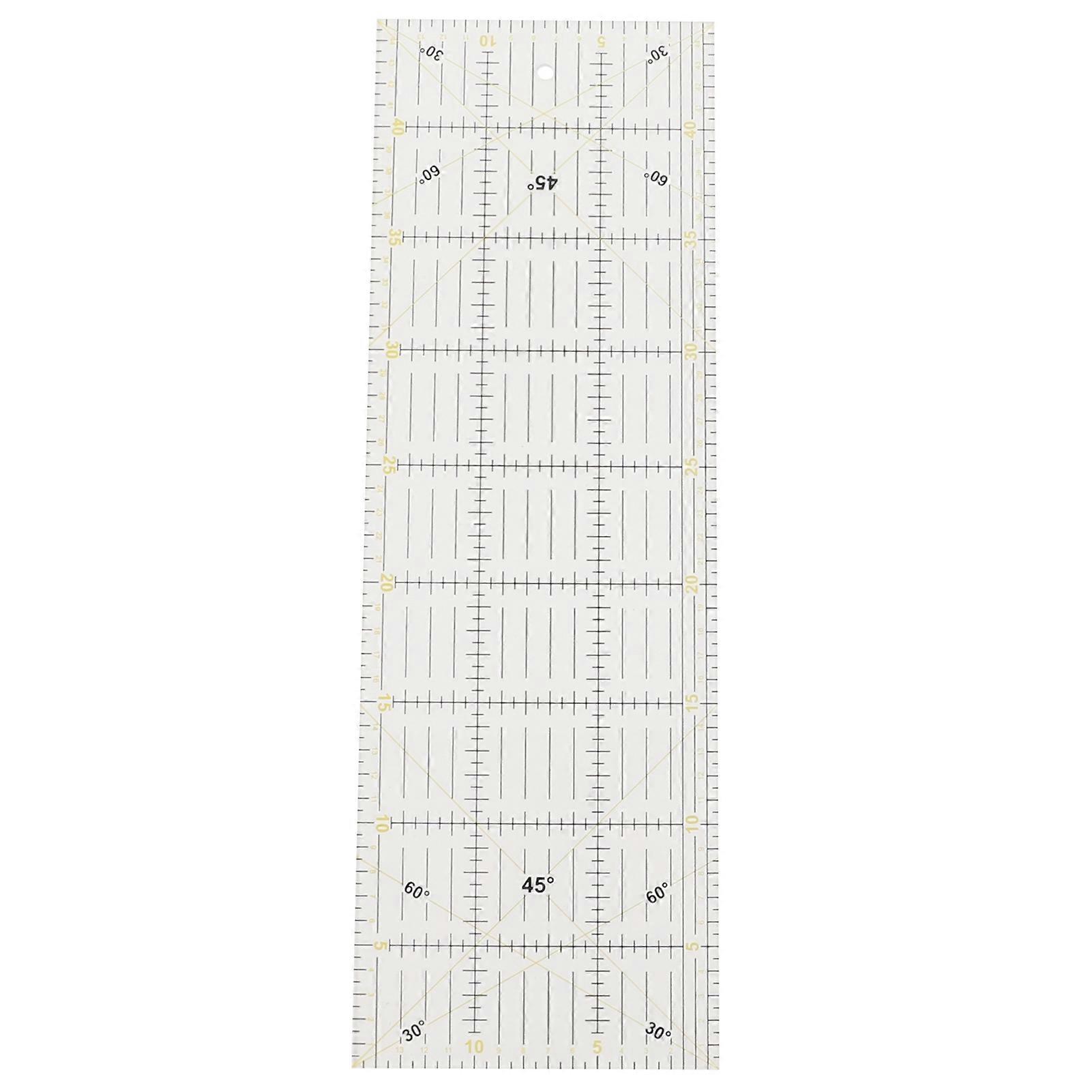 Sewing Ruler 17.7x5.9in Sturdy Durable Thickened Acrylic Time Saving Quilting Ruler for Measurement Drawing Crafts