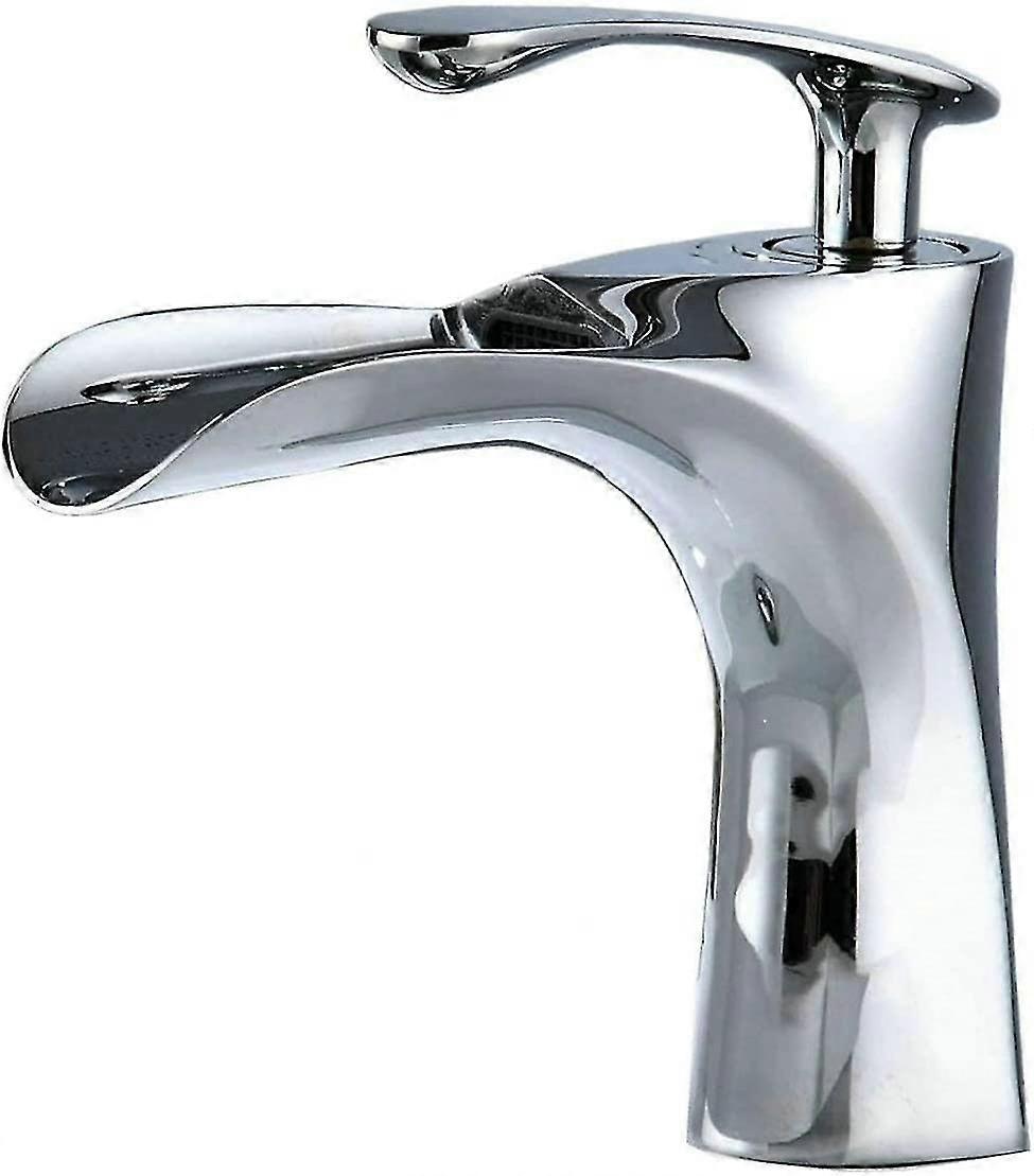 Waterfall Single Handle Bathroom Sink Faucet With 1 Mounting Hole