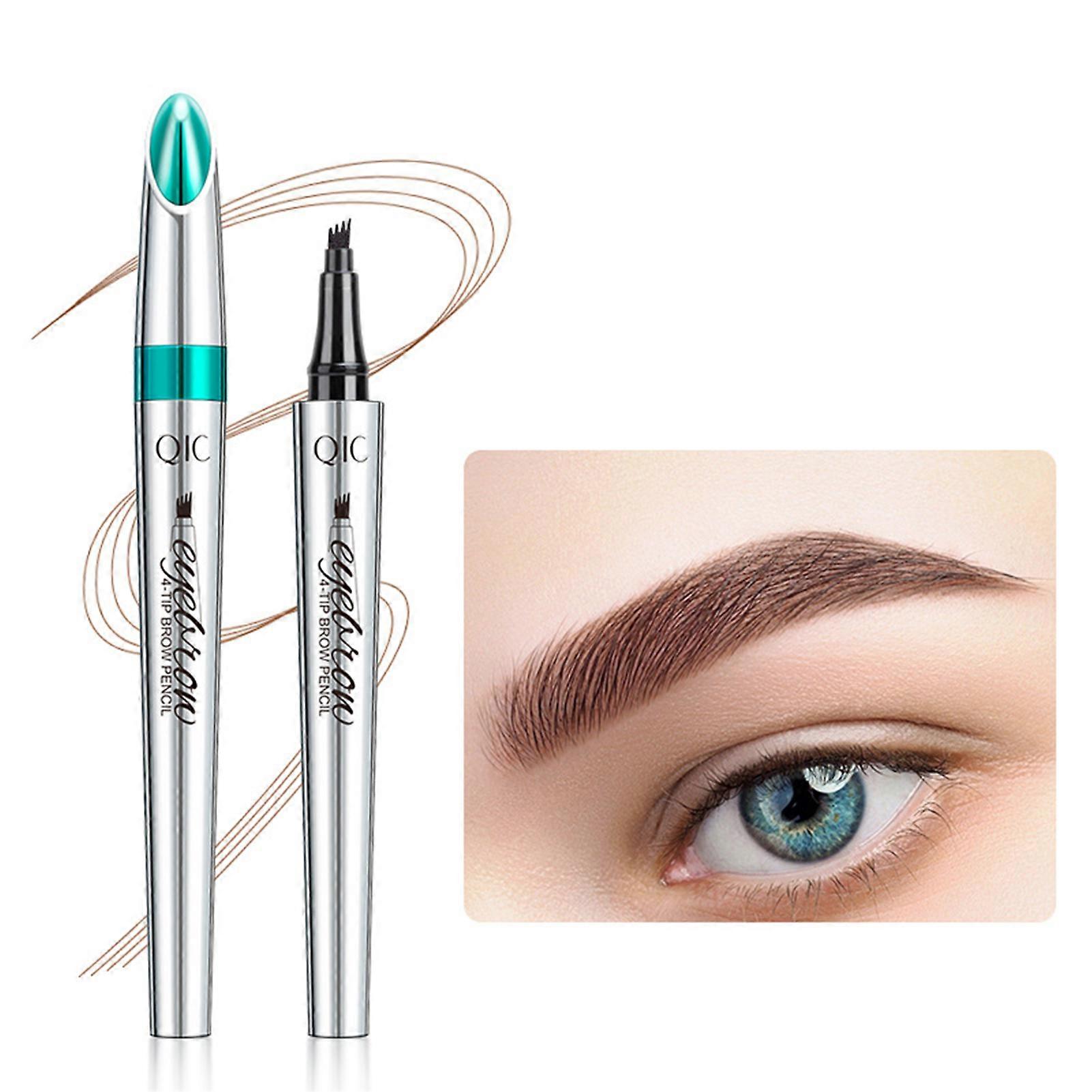 Crayon à sourcils liquide imperméable à 4 pointes 3D Crayon à sourcils portable longue durée pour les femmes Usage quotidien