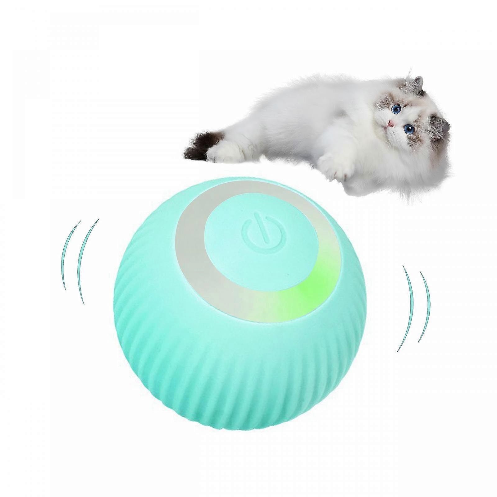 Intelligent Interactive Cat Toys Ball with LED Lights, Cat Toys, Automatic Moving Rolling Ball for Indoor Cats, Cat Automatic Toy 2024 New