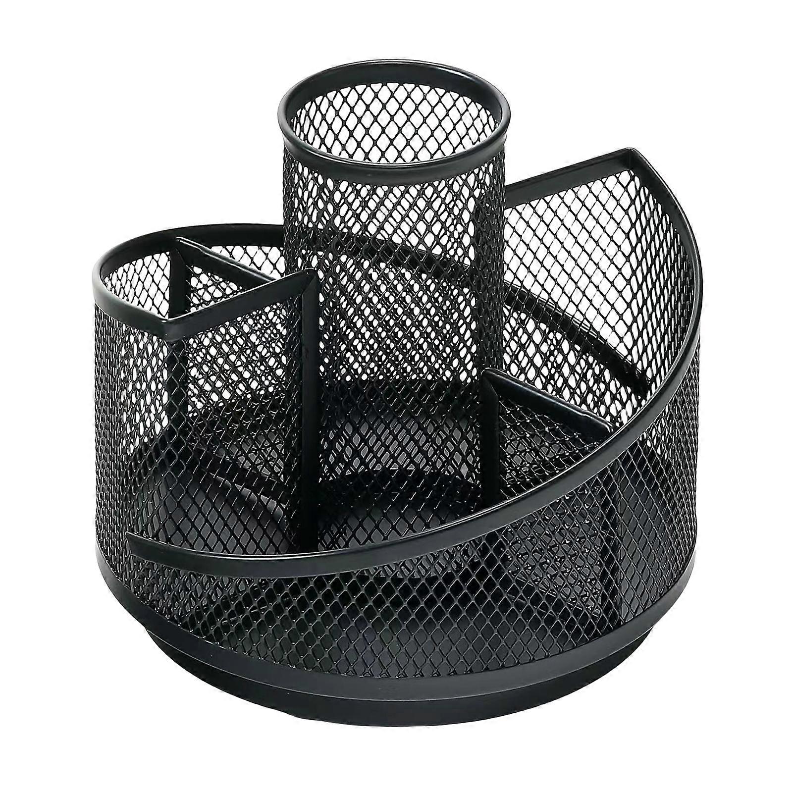 Mesh Rotate Desk Organizer with 360 Degree Rotating Function Pencil Holder Home Office Art Stationary Supplies