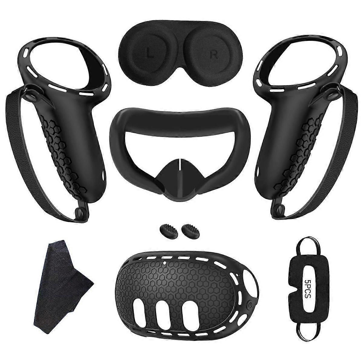 For 3 Silicone Case+Handle Case+Face Cover+Blackout Mask Full Kit Anti-Leakage Nose Pad VR Silicone