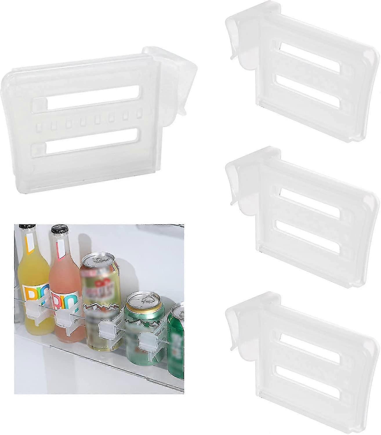 Refrigerator Divider Separator Plateit Can Be Used For Refrigerator Side Door Seasoning Divider, Two Sets Of Eight, Transparent.