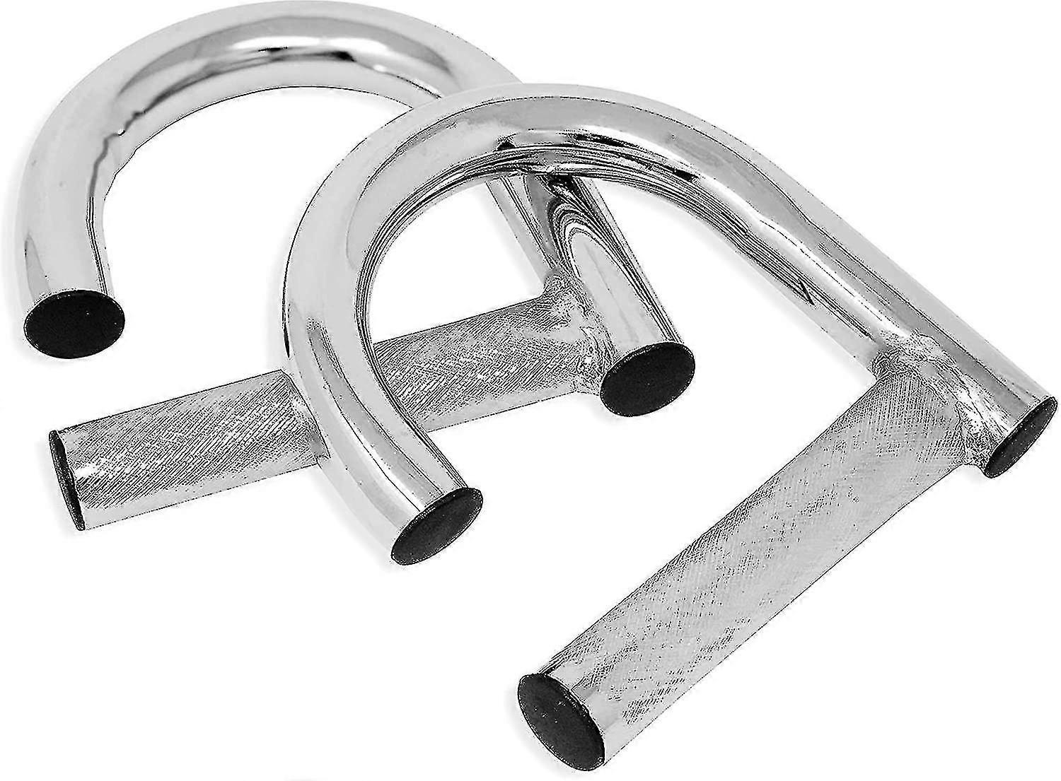 All-metal Resistance Band Handles (set Of 2) | Heavy Duty Industrial Grade Steel | Extra-gripped Knurled Surface | Strongest Handles For Elastic
