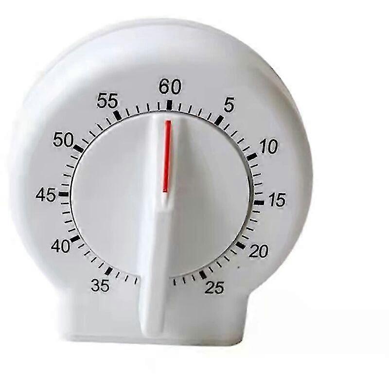 Kitchen Timer, Easy To Read 60 Minute Mechanical Timer (white)