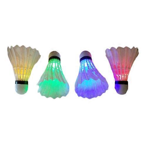 4 in 1 LED Goose Feather Material LED Light Durable Badminton