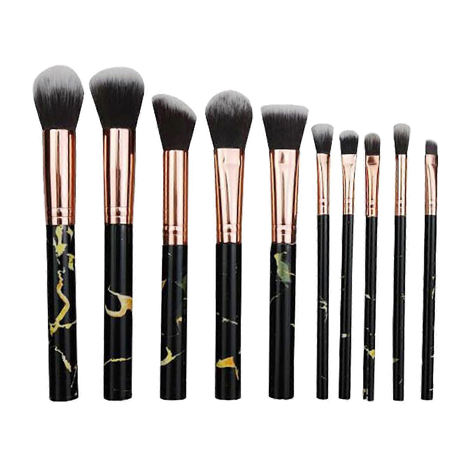 10pc Portable Makeup Brush Set, Foundation Brush, Eye Shadow Brush Set