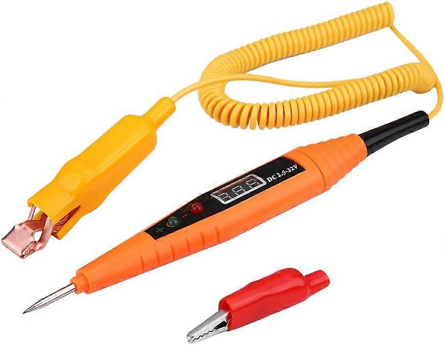 Electrical Test Pen, 2.5-32V Digital Pencil Auto Diagnostic Tool Digital Multimeter Resistance with LED Backlight Display