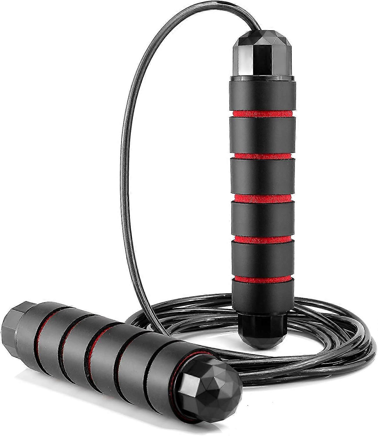 Skipping Rope Adult - Speed Jump Rope For Exercise With Soft Foam Handles For Women Men & Kids - Adjustable Skip Jumping Ideal For Calorie Fat Burning
