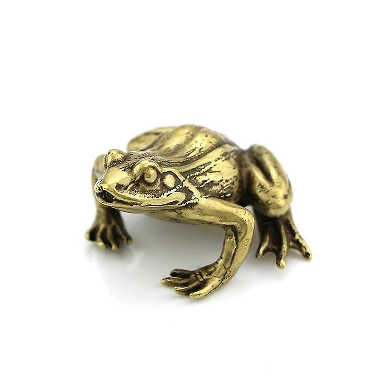 Distress Brass Frog Figurine Tea Table Paperweight Ornament Decor Display Mold KAESI