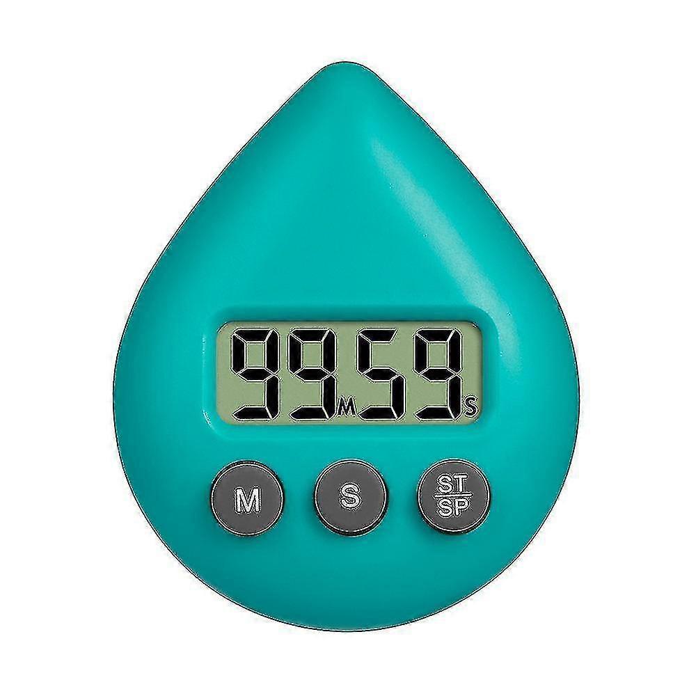 2 Pieces Water Drop Electronic Timer Timer Reminder Student Learning Creative Kitchen Timer, Green J