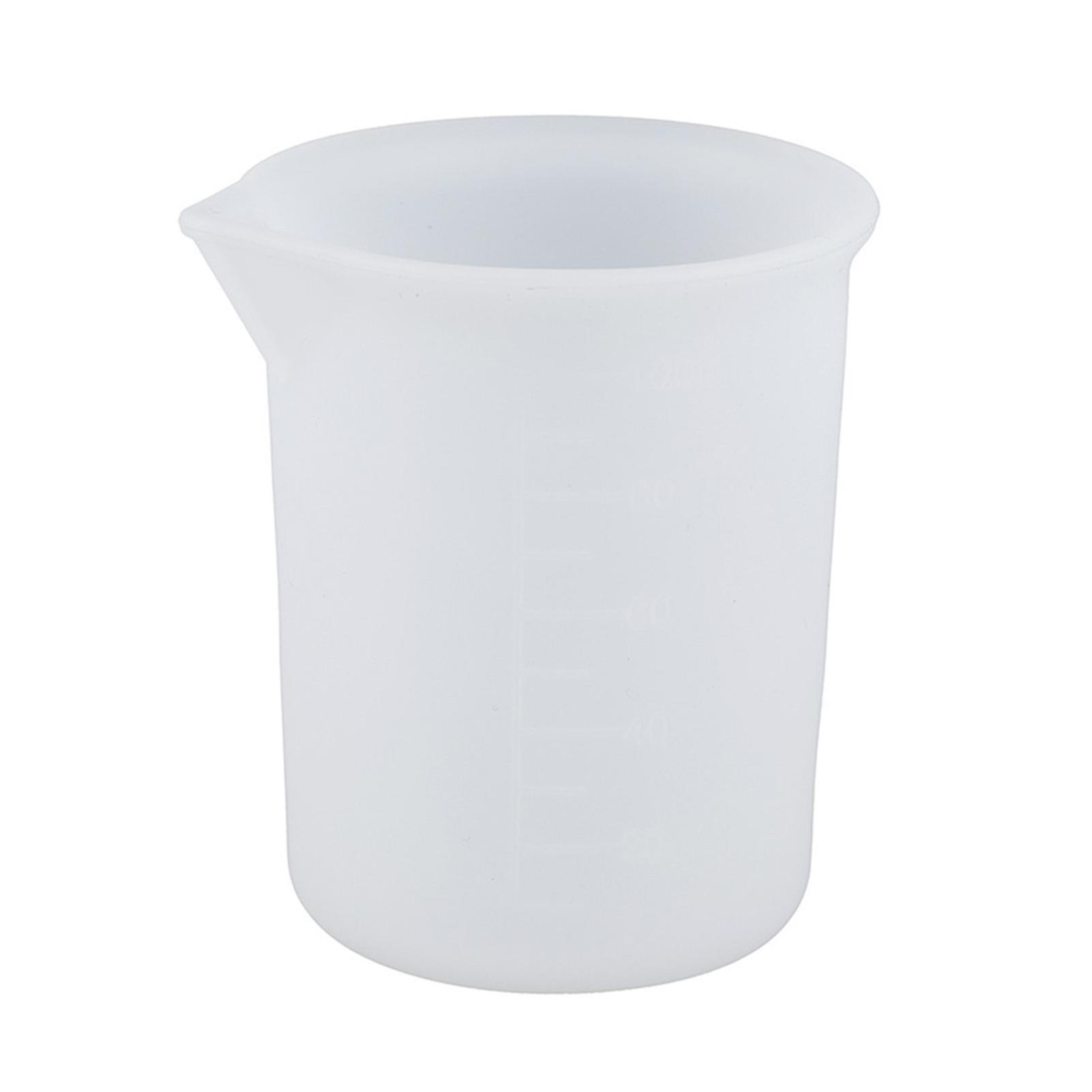 2Pcs 100ML Measuring Cup Clear Scales Pointed Diversion Port Anti-spill DIY No-rinse Silicone Measuring Cup Hand Made Tool KAESI