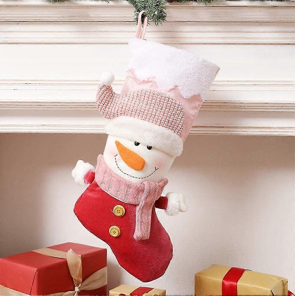 2pcs large christmas stocking , gift bag (snowman)