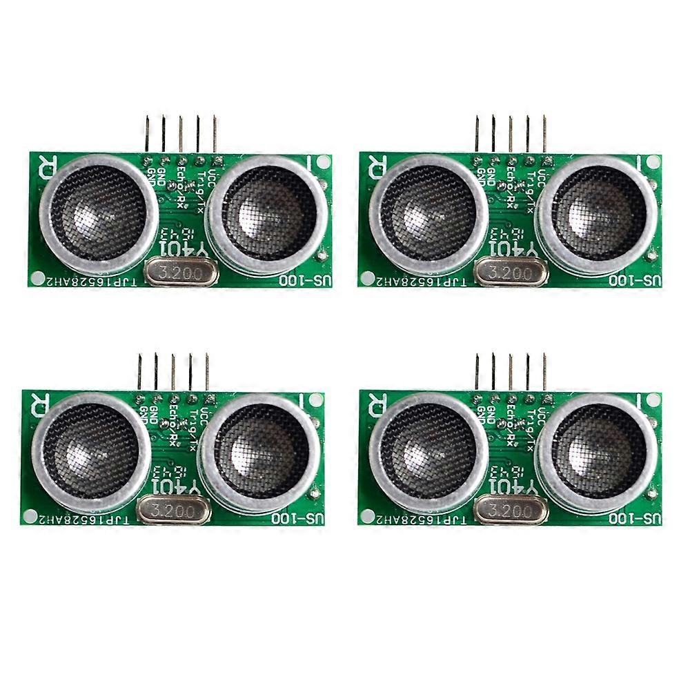 4PCS US-100 Ultrasonic Sensor Module DC 2.4V - 5V with Temperature Compensation Range Distance
