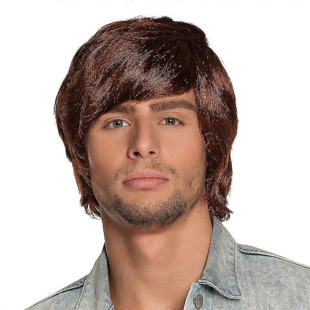 Perruque annes 70 rousse homme