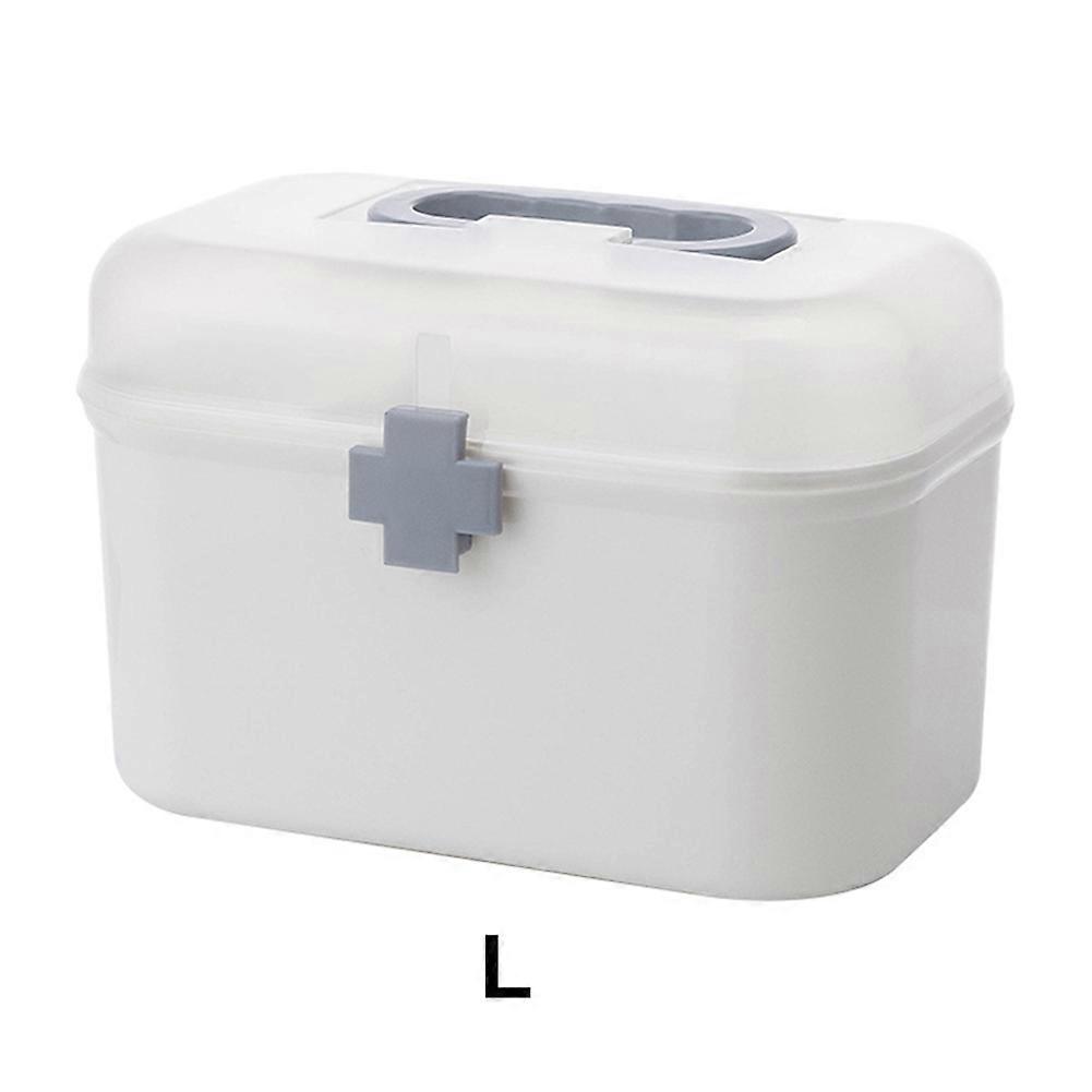 3/2 Layer Portable First Aid Kit Storage Box Plastic Multi-Functional Family Emergency Kit Box with