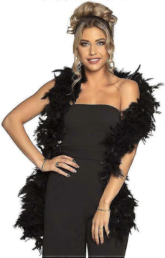 Boa à plumes, env. 180 cm, noir