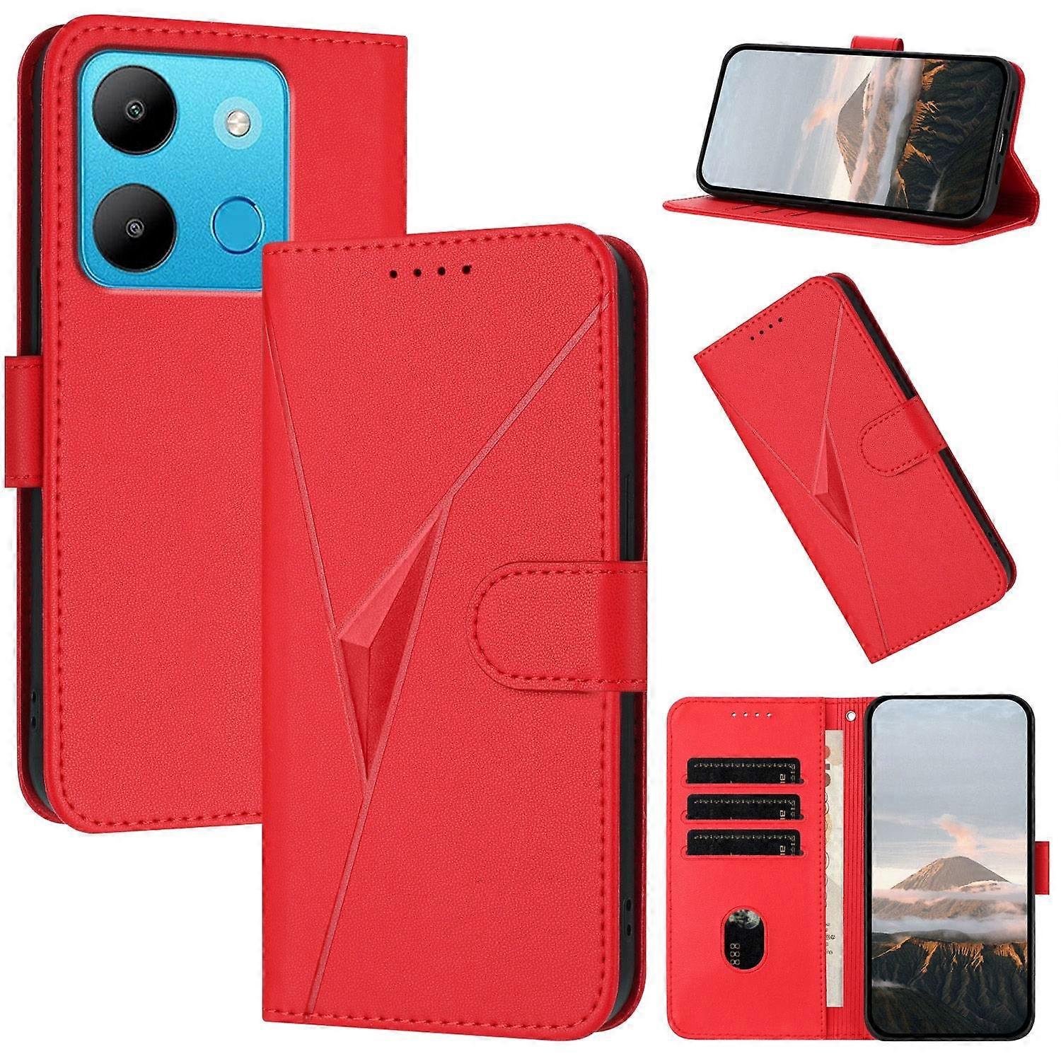 Triangle Pattern PU Case For Infinix Smart 7