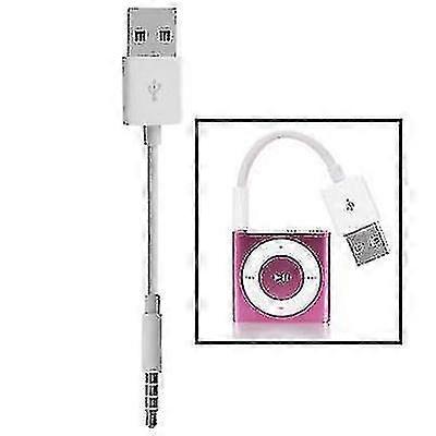 Usb To 3.5mm Jack Data Sync &amp; Charge Cable For Ipod Shuffle 1st /2nd /3rd /4th /5th /6th Generation, Length: 10cm(white)