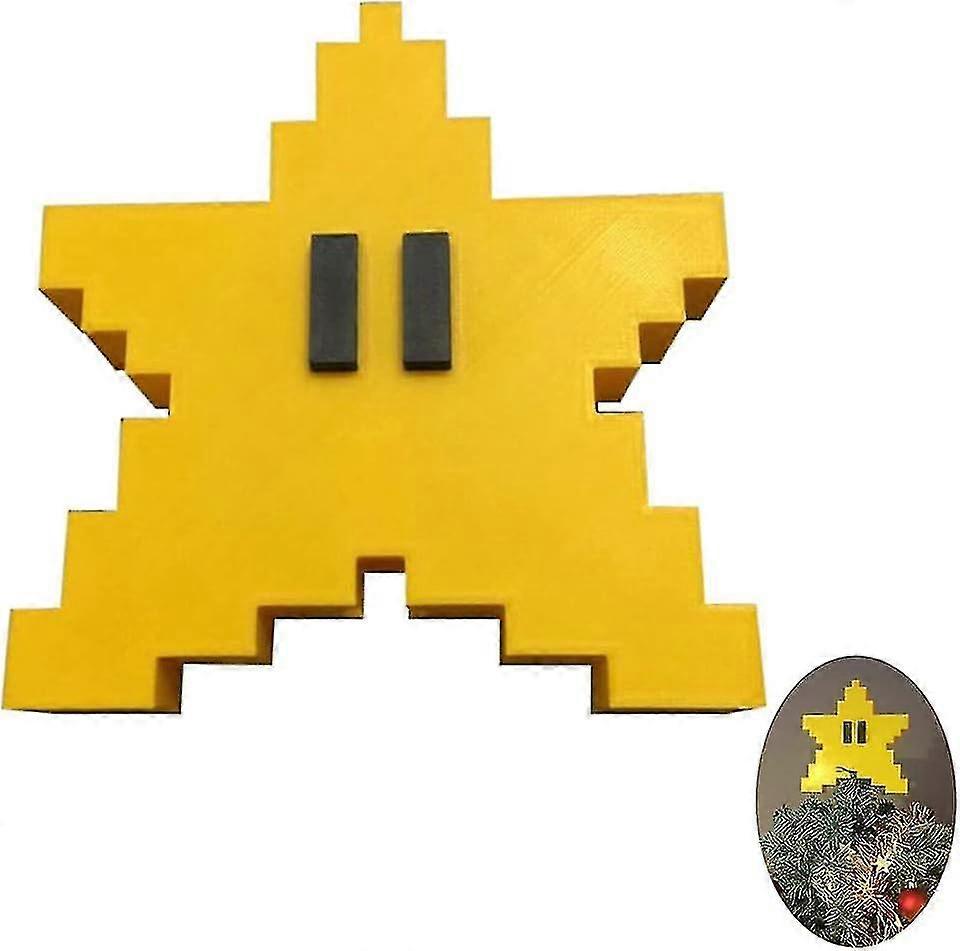 Star Tree Topper For Christmas, Unique 3d Pixel Style