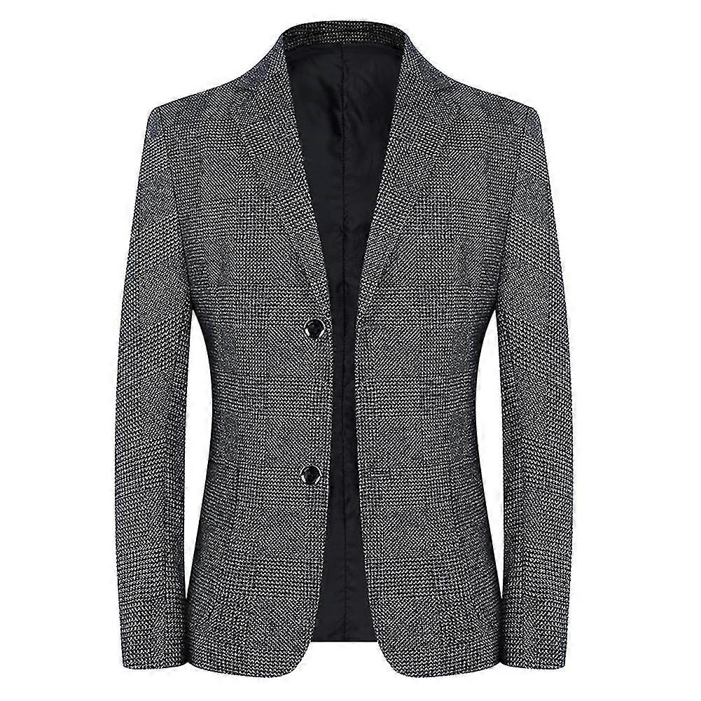 VAWAN Mens Sports Jacket Single-breasted Two-button Slim Blazer