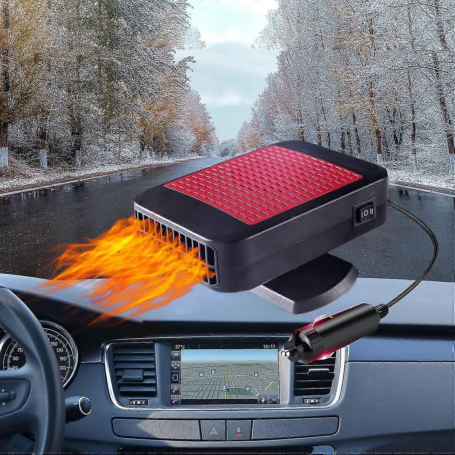 Portable Car Heater,360 Rotatable 12v 200w Car Heater Defroster 2 In 1 Heating & Cooling Fan Windshield Demisting Defroster Plug Into Cigarette Lighte