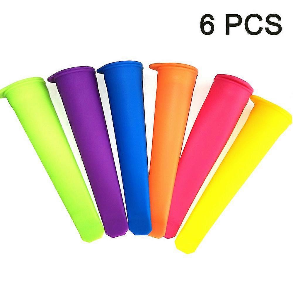 6 Pieces Of Silicone Ice On The Stem Shape Ice Ice Box Ice Shape Cylindrical Ice Cream On The Stem Shape Ice Bowl