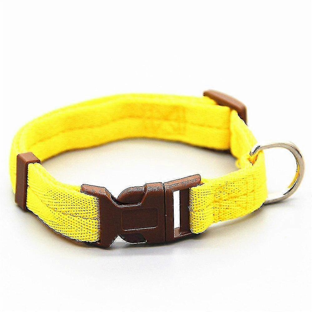 Must Have Adjustable Nylon Dog Collars(L 30-50Cm)(Yellow)