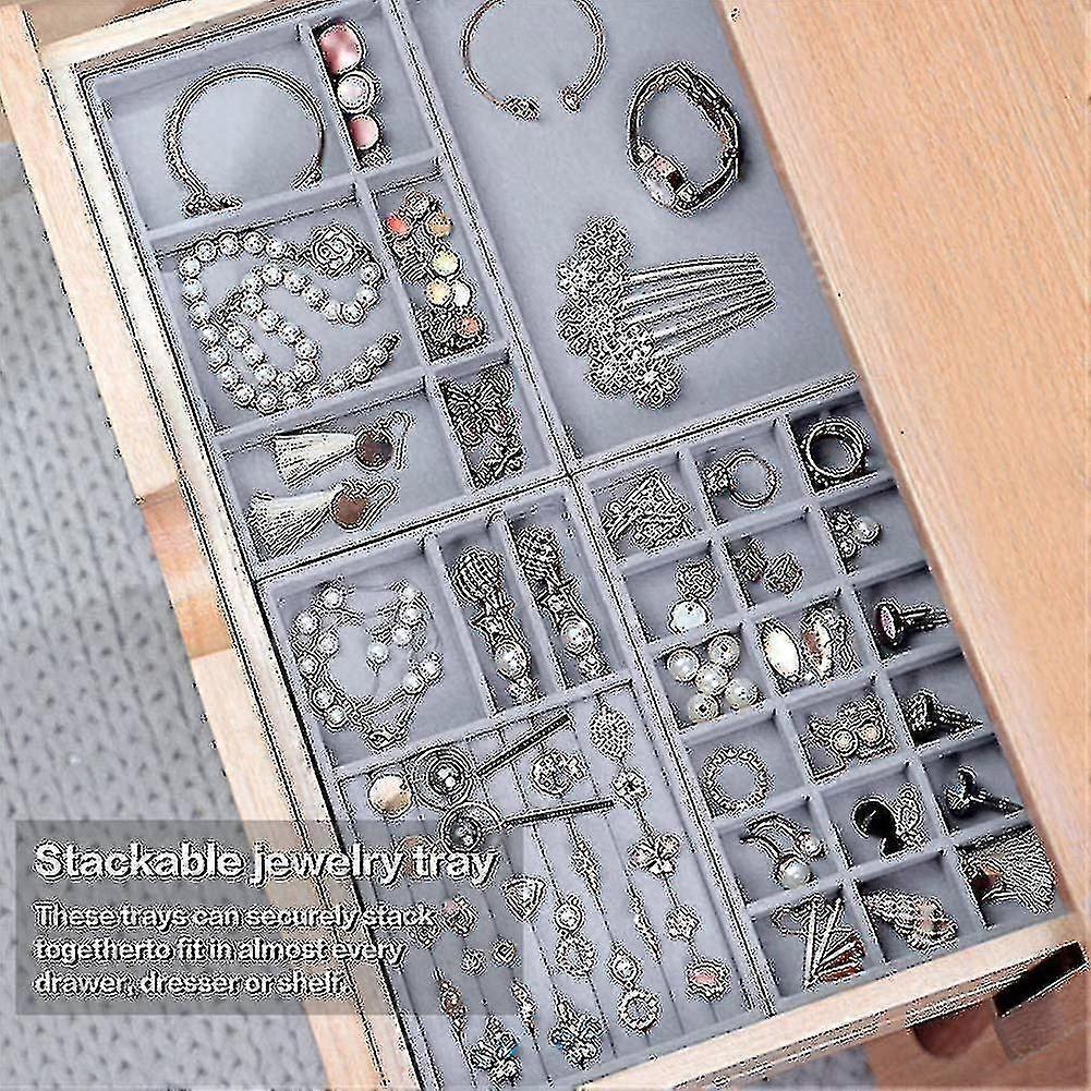 Hoge kwaliteit fluwelen sieraden multifunctionele sieraden tray, dagelijkse opslag