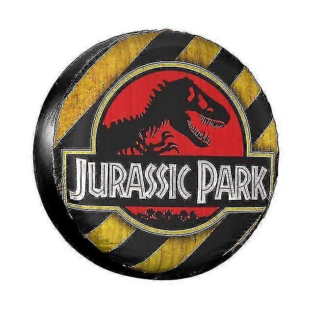 Jurassic Park Λογότυπο Κίτρινο κάλυμμα ρεζέρβας ελαστικών για jeep Mitsubishi Pajero γιγαντιαία καλύμματα τροχών αυτοκινήτων Dinsaur 14'' 15'' 16'' 17'' ίντσα