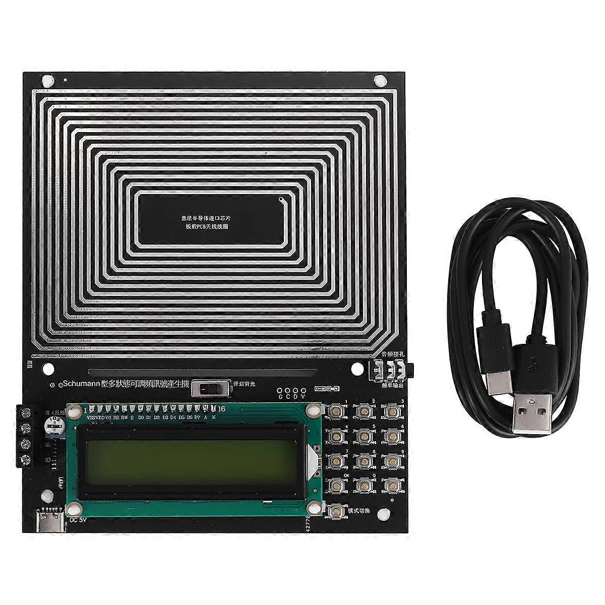 Adjustable DC 7.83Hz Resonance Ultra-Low Frequency Pulse Wave Generator Audio Resonator with Type-C