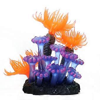 Aquarium Artificial Coral Shape Silicone Soft Plastic Flower Plant Landscape Decoration