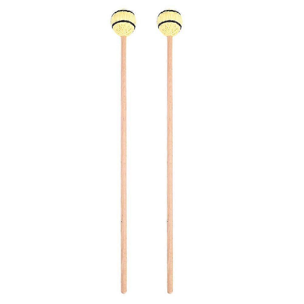 Yarn Head Marimba Mallets with Smooth Handles - Professional Player 1 Pair