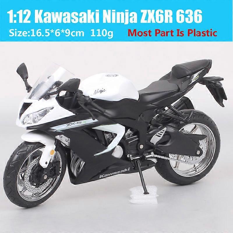 Yeşil 1:12 Ölçekli Automaxx Kawasaki Ninja ZX6R ZX-6R 636 Spor
