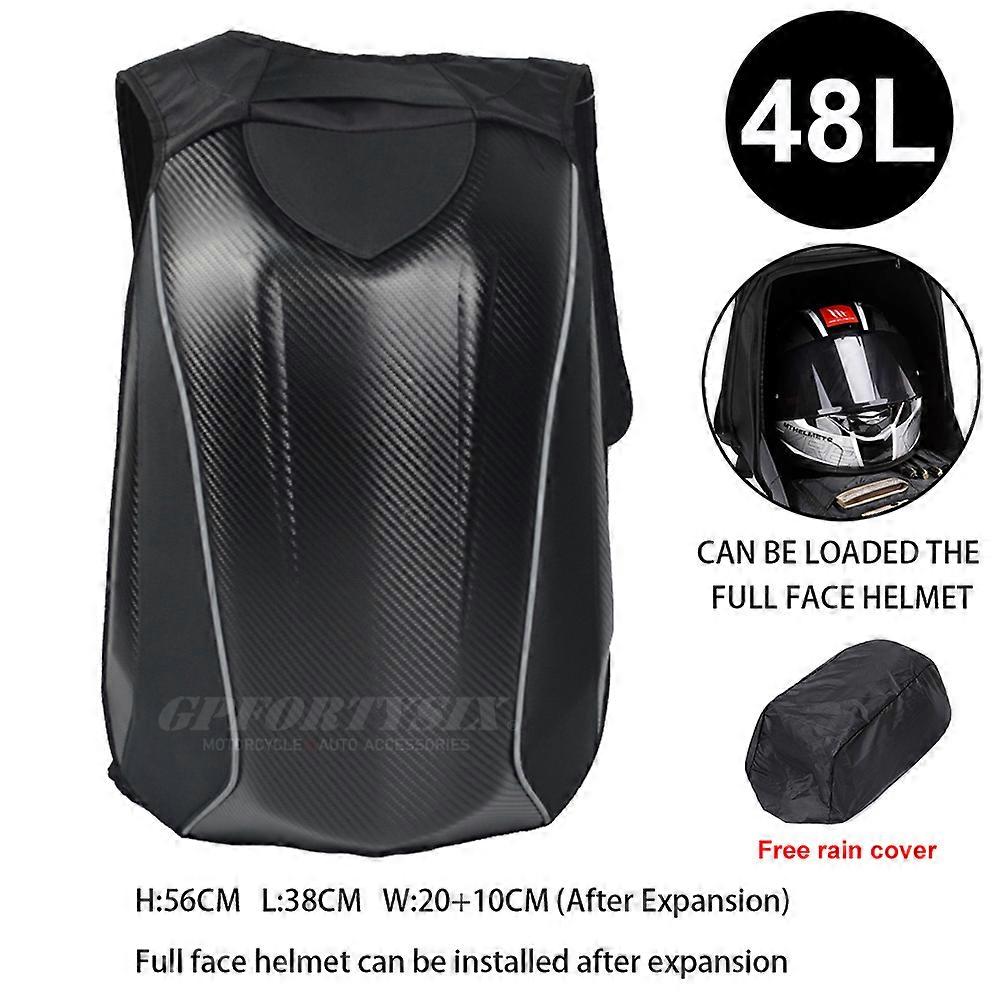 Motorcycle Hard Shell Helmet Backpack High Capacity Scalable Backpack Motocross Luggage Bag Waterproof Biker Backpack Reflective