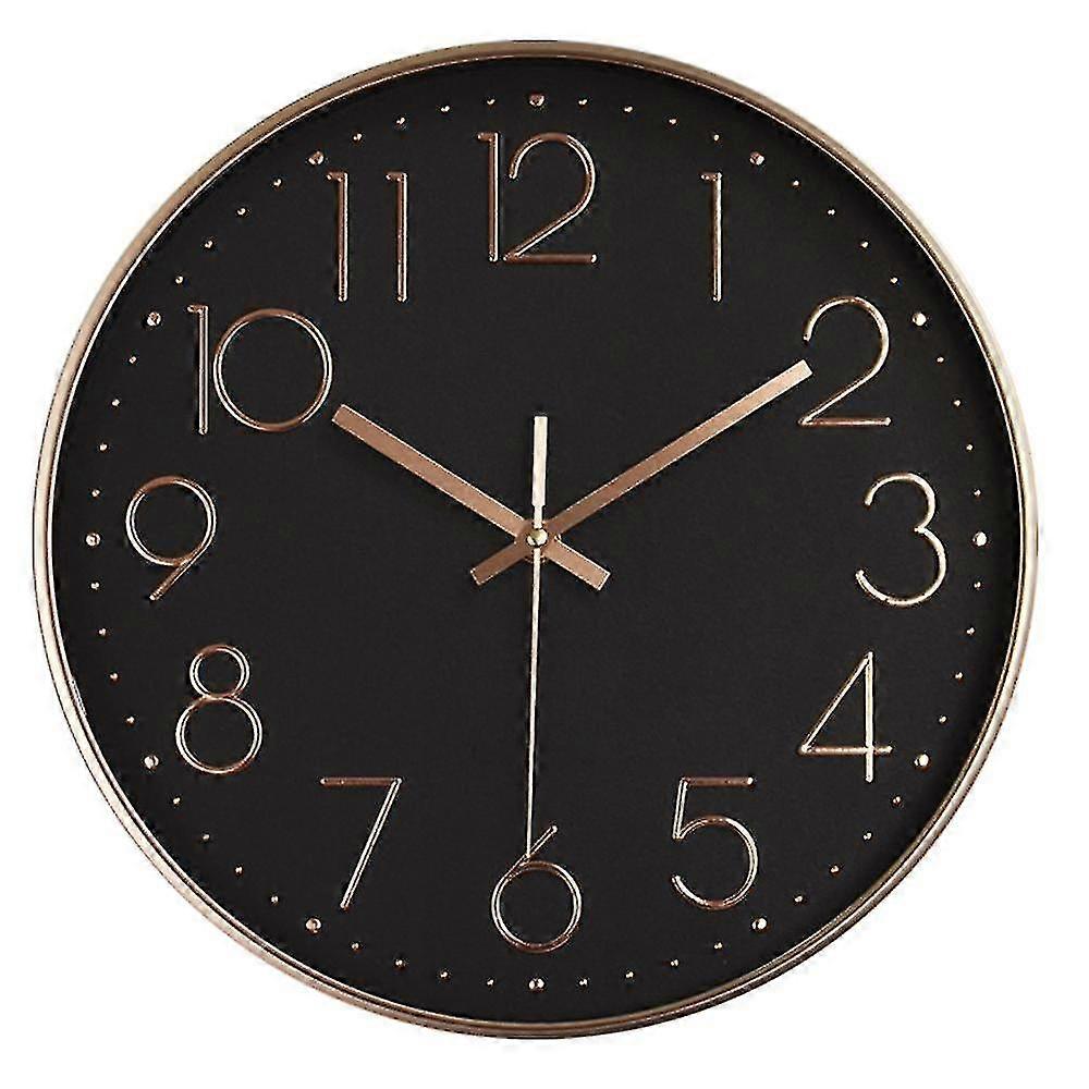 Wall Clock Silent Non Ticking Quality Quartz, Round Wall Clock